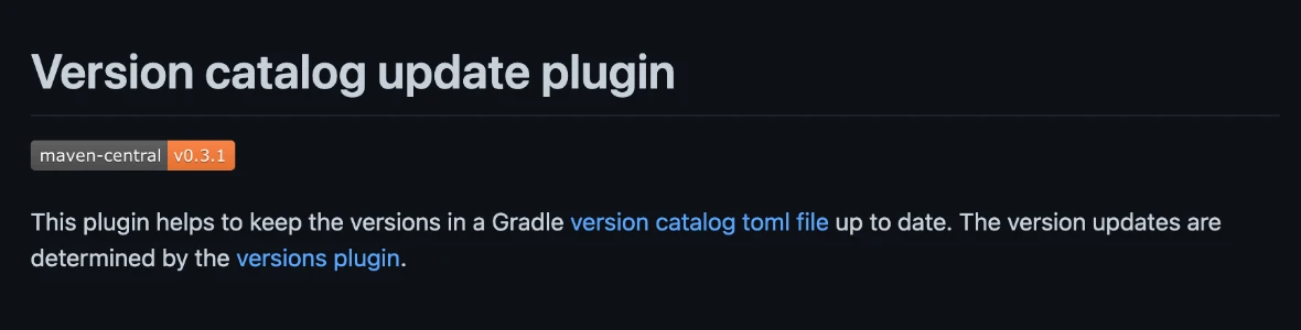 Image Outil Version catalog update plugin